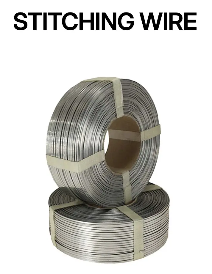 Stitching wire is a specialized, industrial-grade wire used primarily in the bindery and packaging industries. It functions as a continuous "staple" that is fed from a spool into a stitching machine, which then cuts, forms, and drives the wire through paper or cardboard to secure it. Unlike pre-formed staples, stitching wire allows for high-speed, high-volume production with minimal downtime for reloading